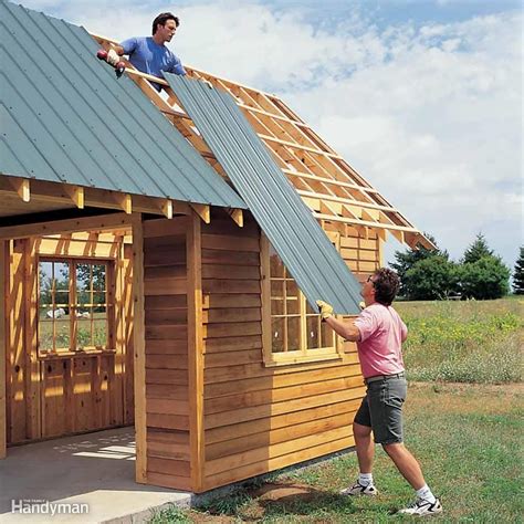 metal roof on shed in a box|install metal roofing on shed.